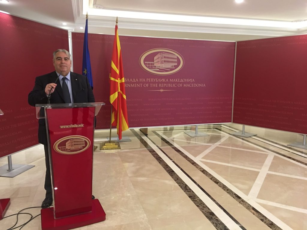 il Presidente Rettore dr. Roberto Schiavone di Favignana ha presenziato ad una conferenza nel palazzo del Governo della Repubblica Macedone